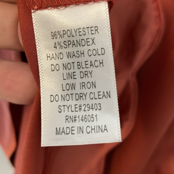 Monteau Los Angeles | peach rose gold satin cami blouse top | medium - Picture 6 of 7